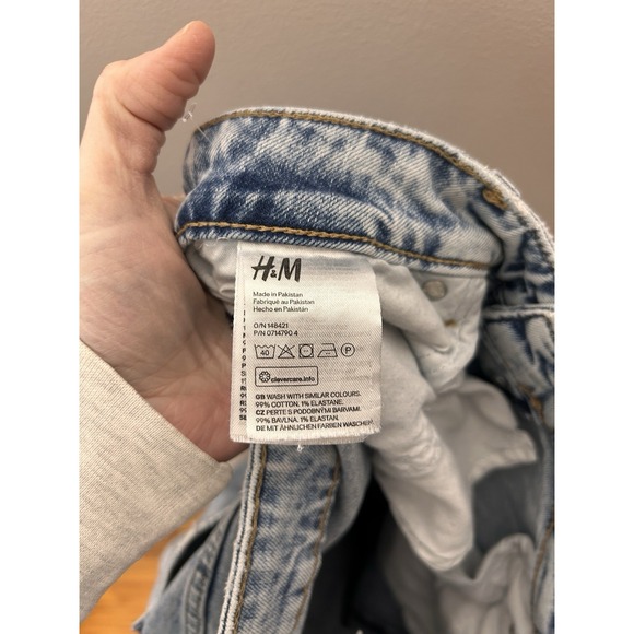 & Denim By H&M Loose Mom Ultra High Waist Ankle Length Jeans Women's Size 12 Y2K - Picture 9 of 9